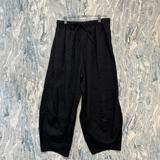 Minimalist black wide leg hobo pants (S/M)