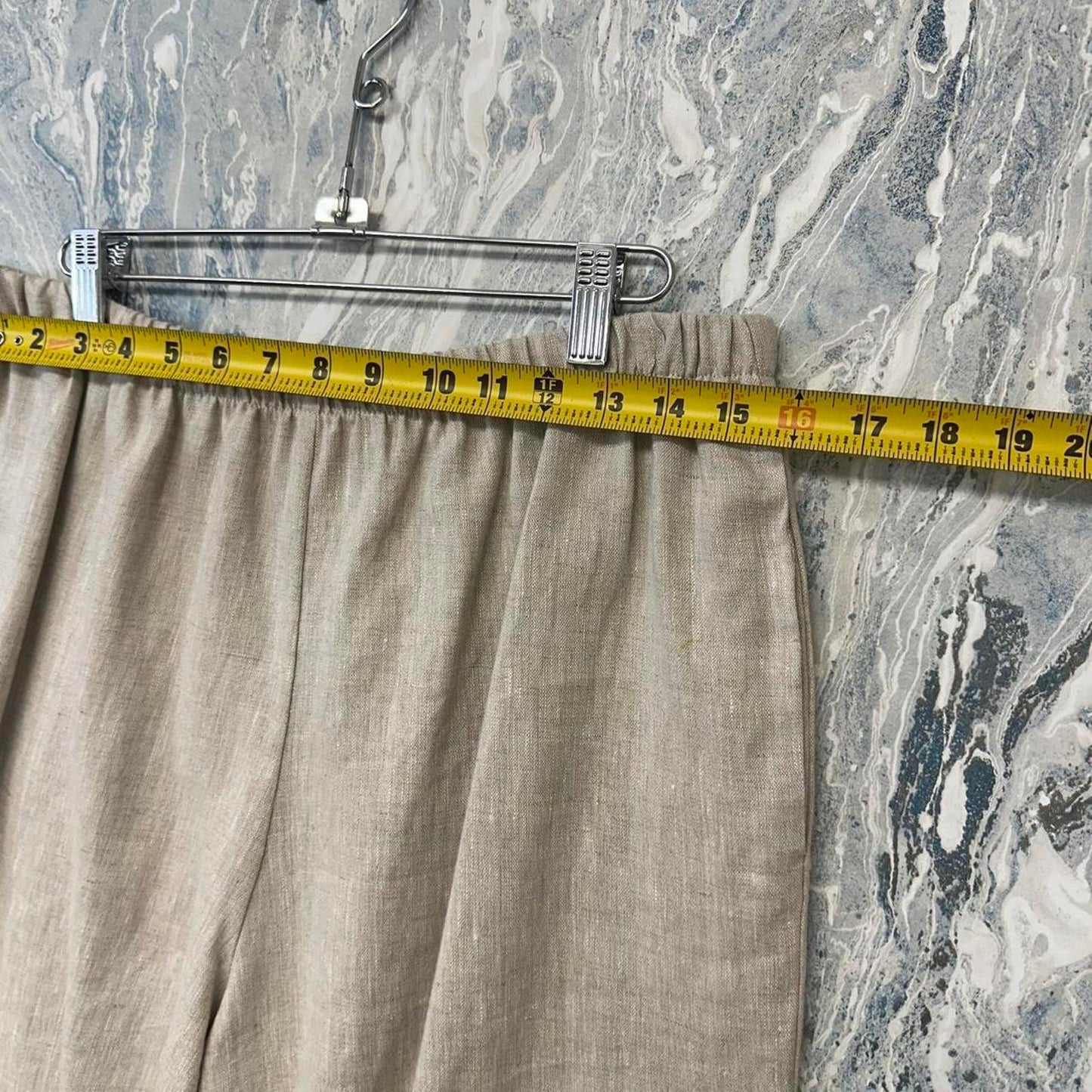 square by neetu malik Minimalist Oatmeal Linen Trousers (2)