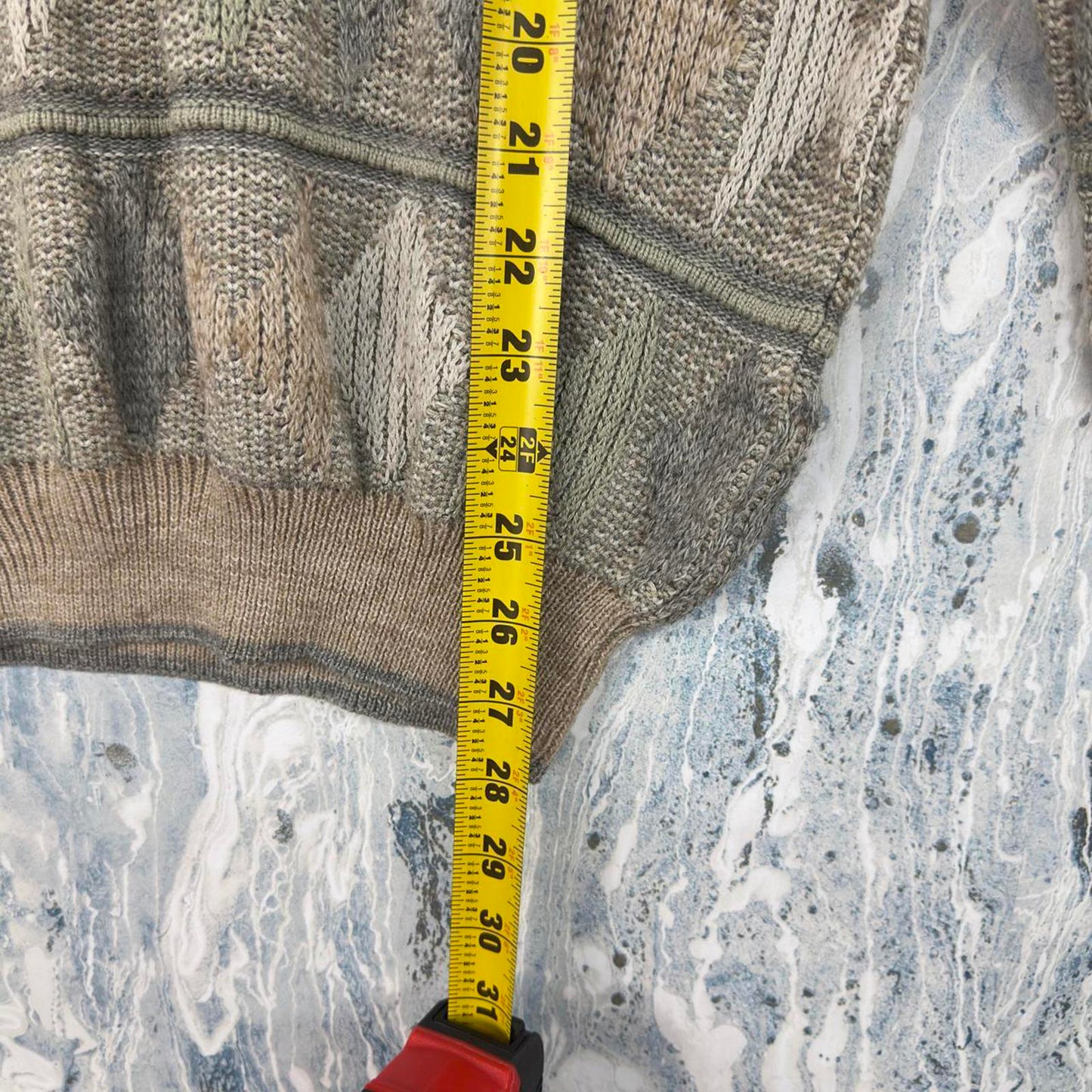 GALILEI Vintage Patterned Earth Tone Academia Sweater (L)