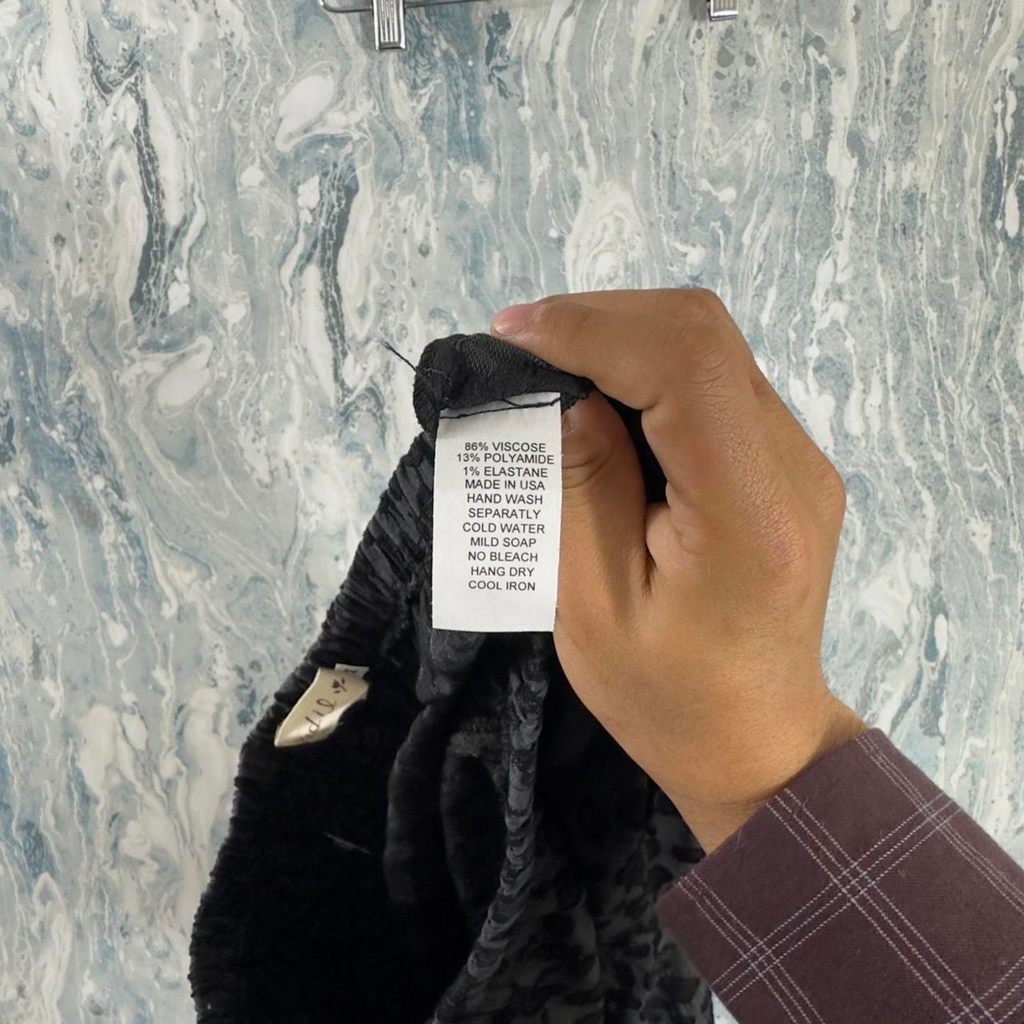 Vintage Styled Boho Black Patterned Trousers (M)