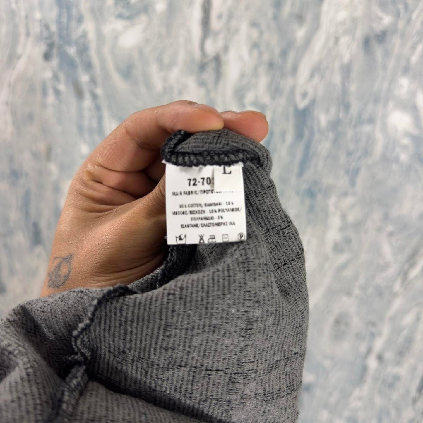 Vintage Styled Boho Black High-Waisted Plaid Trousers (L)