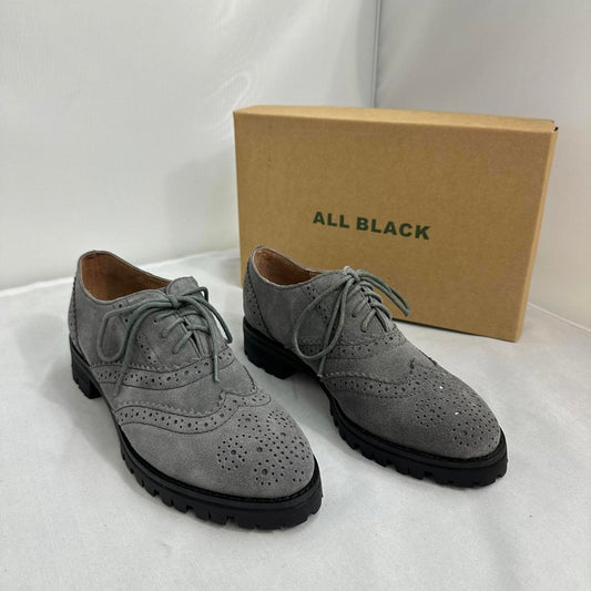 ALL BLACK Lugg Buck Grey Suede Oxfords (39)