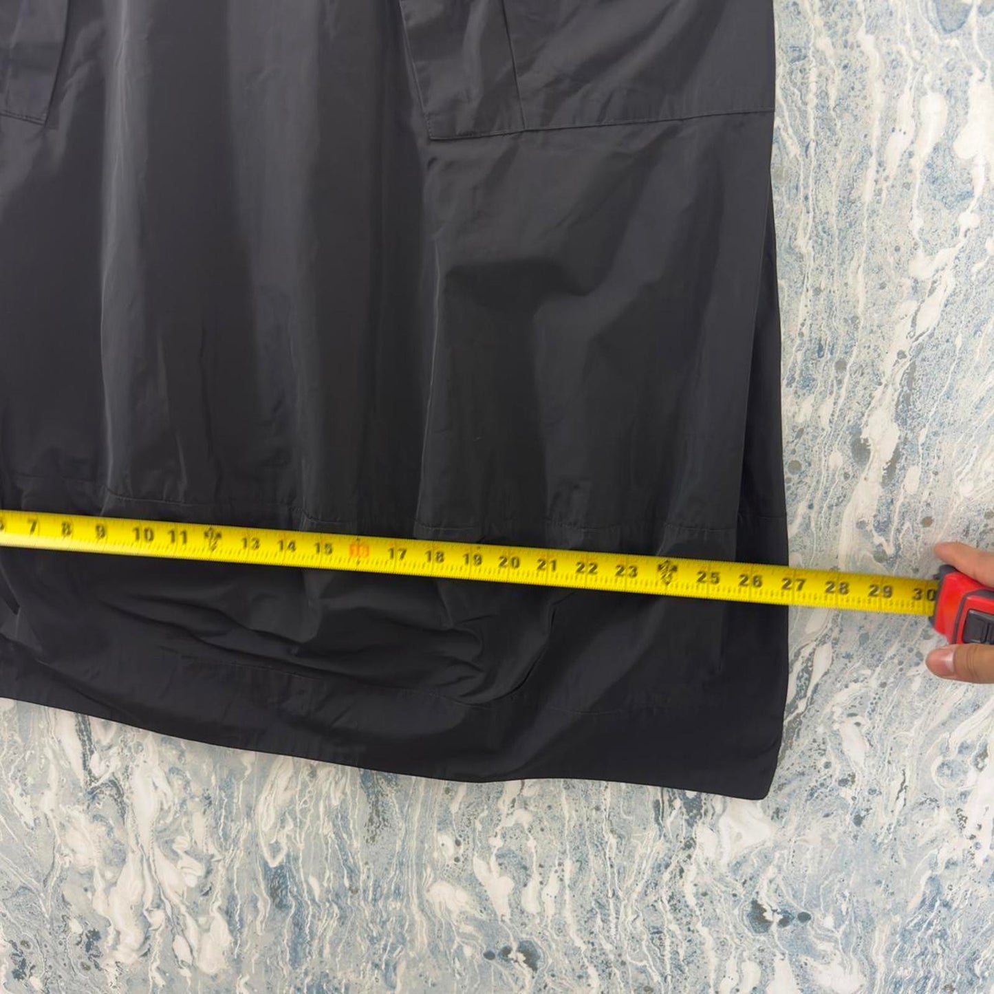 Vintage Styled Boho Black Balloon Midi Skirt (M)