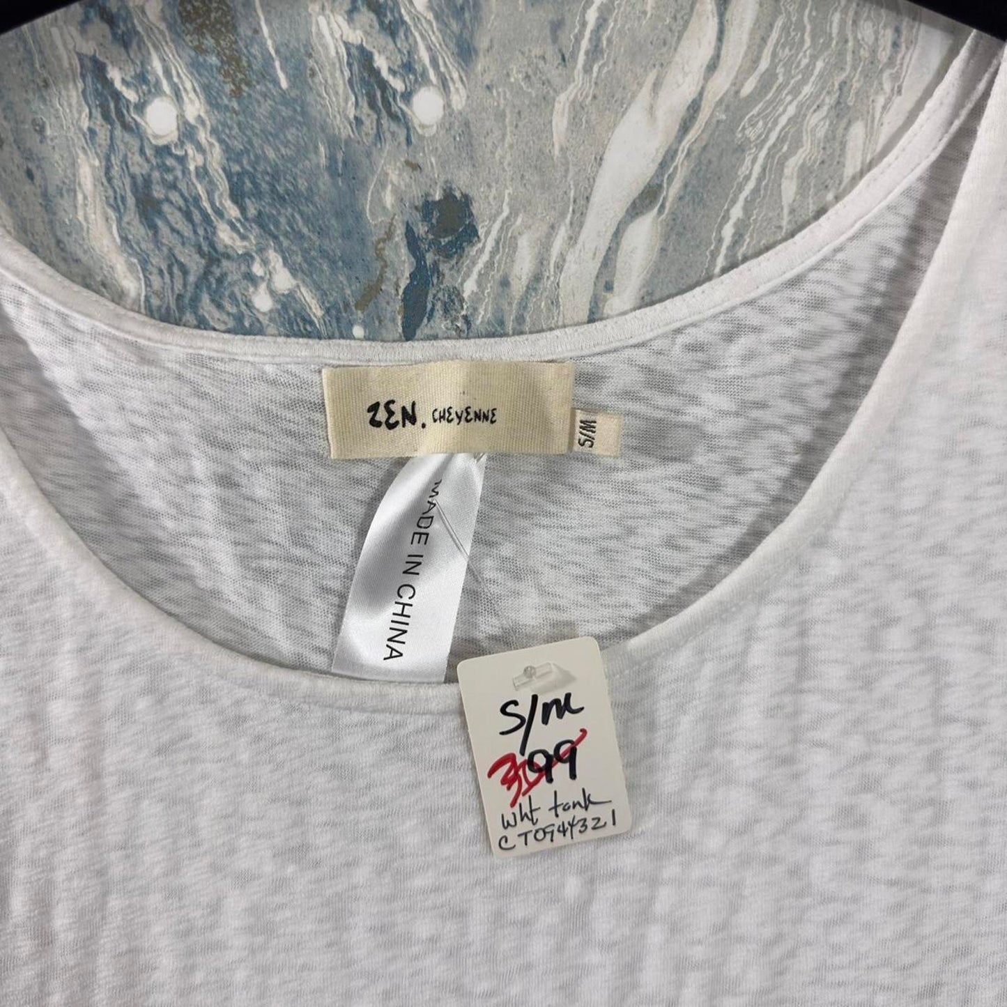 Casual Beachy White Sleeveless Mini Dress (S/M)