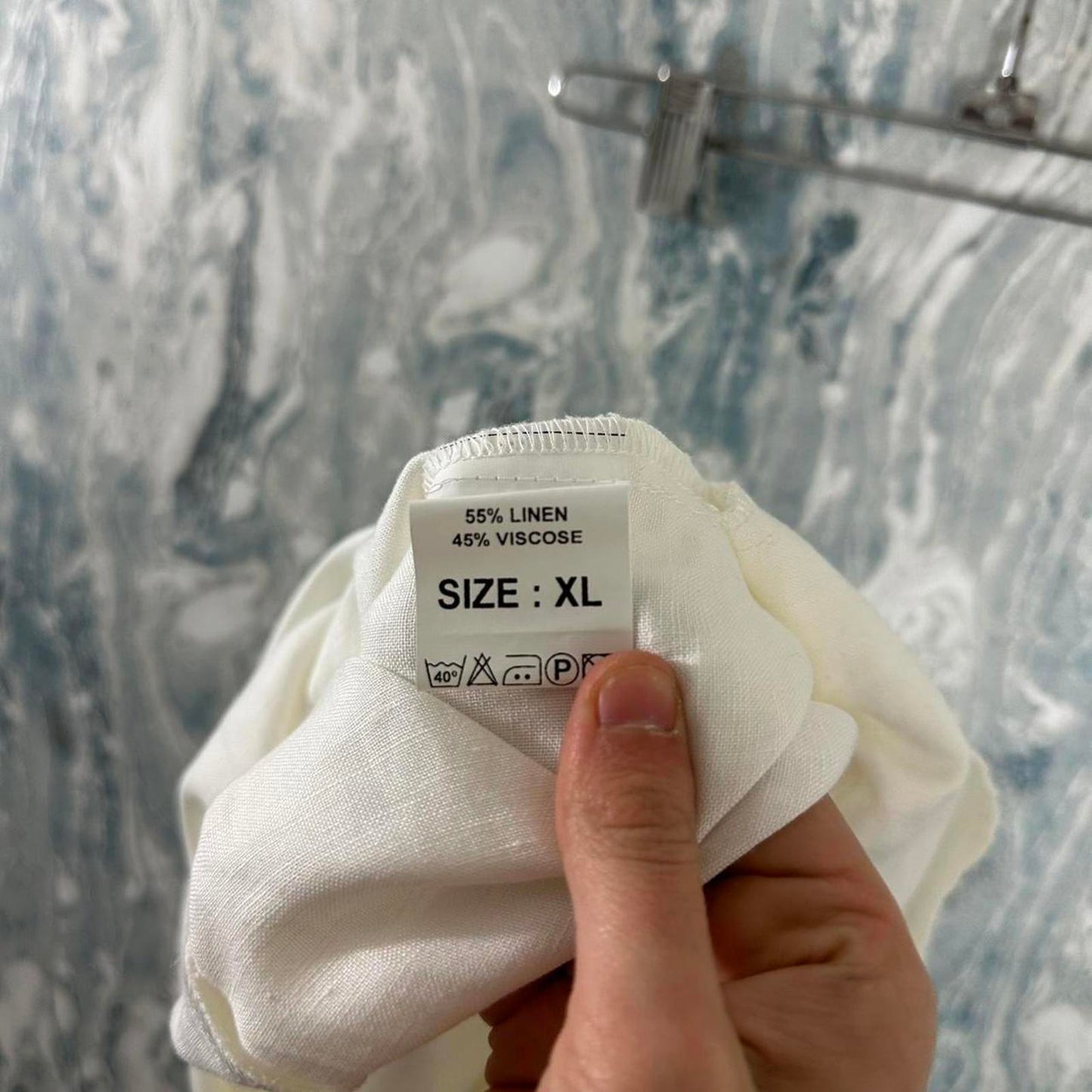 Relaxed White Wide-Leg Trousers (XL)