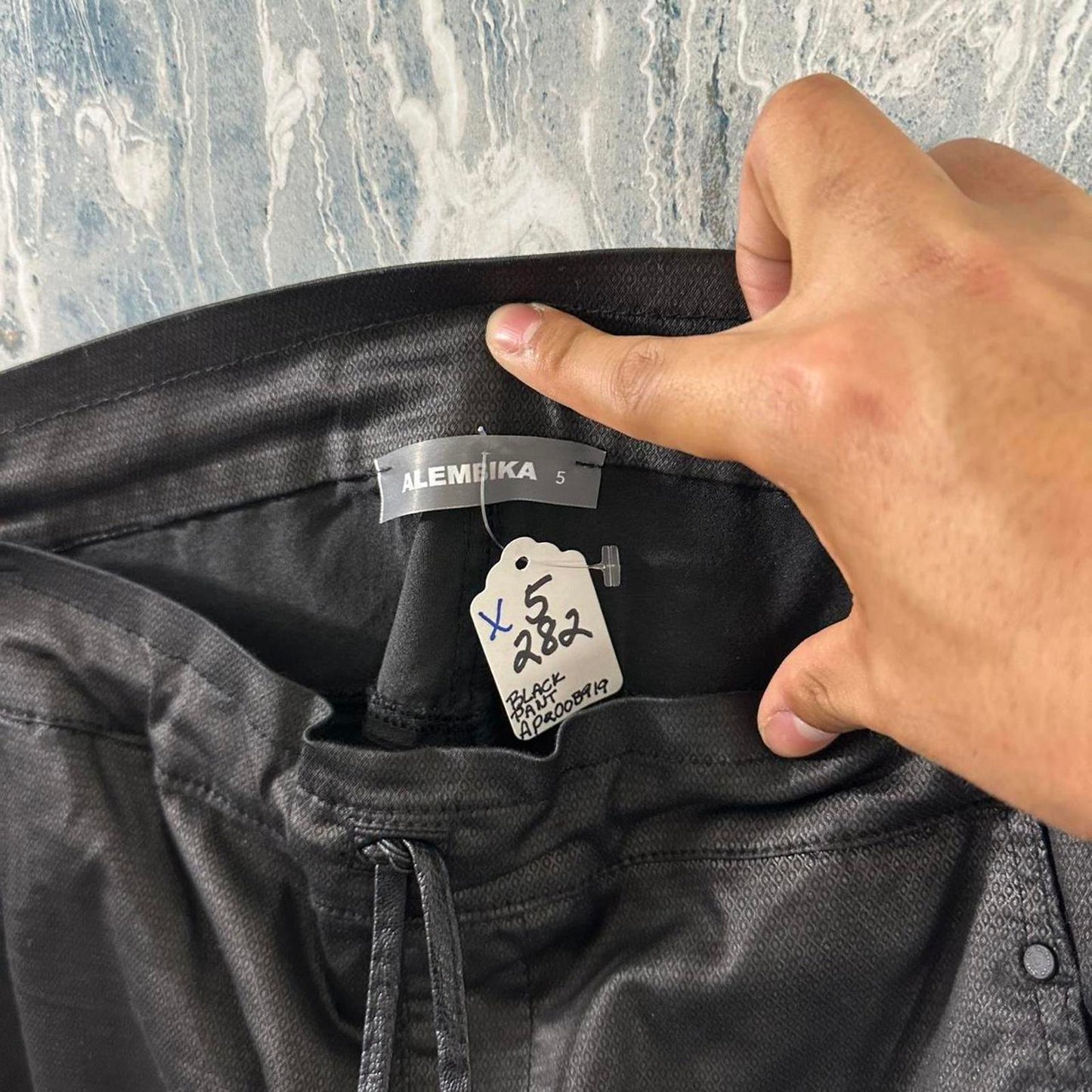 Designer Streetwear Black Drawstring Pants (5)