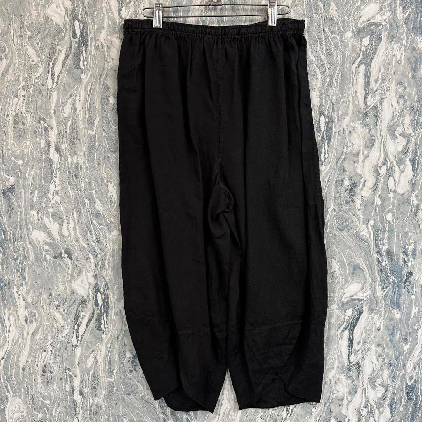 Minimalism black wide leg lounge pants (L/XL)