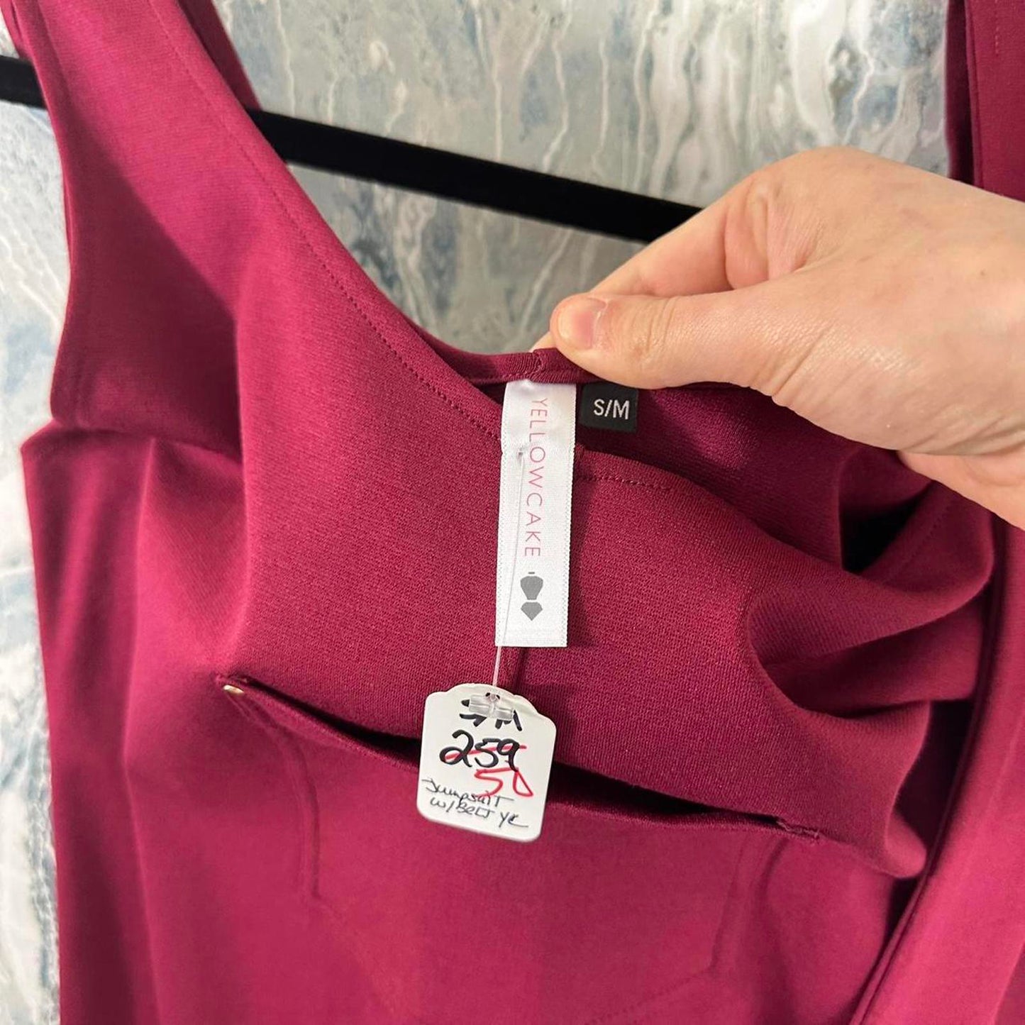 Boho Burgundy Sleeveless Jumpsuit (S/M)