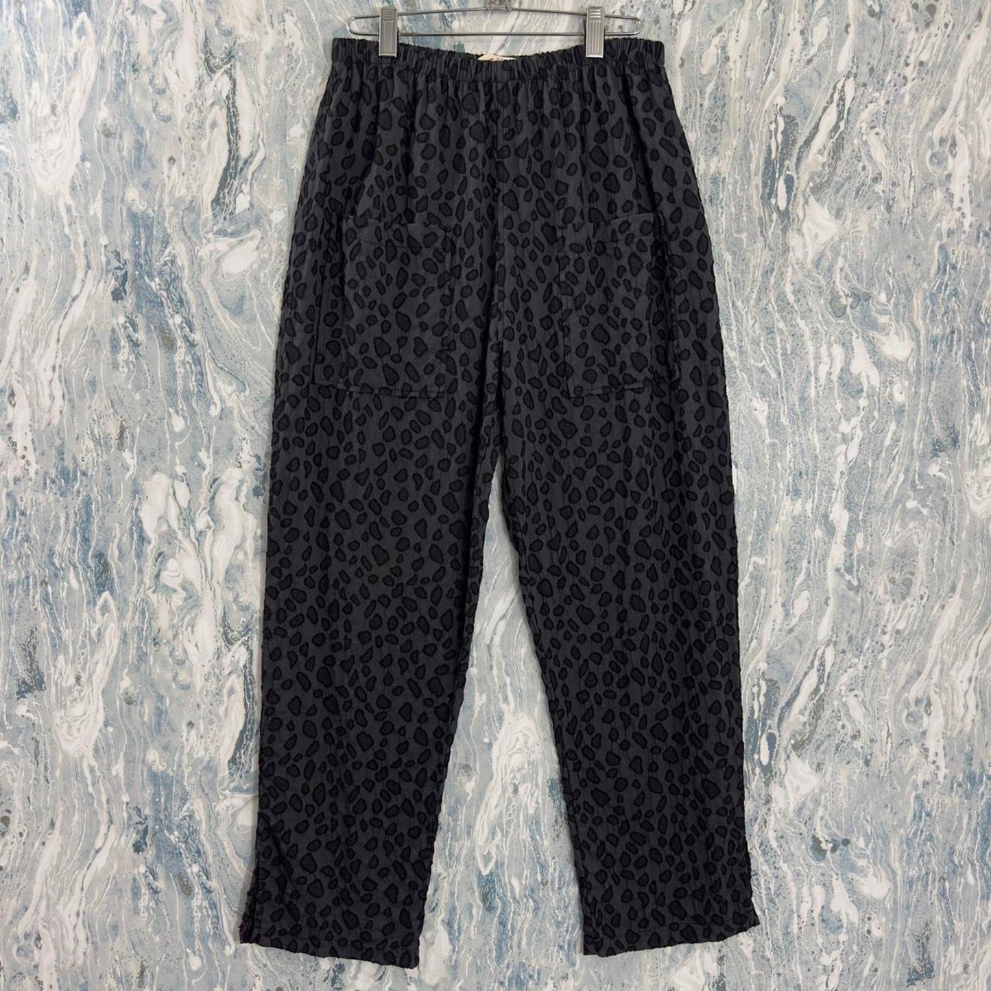 Vintage Styled Boho Black Patterned Trousers (M)