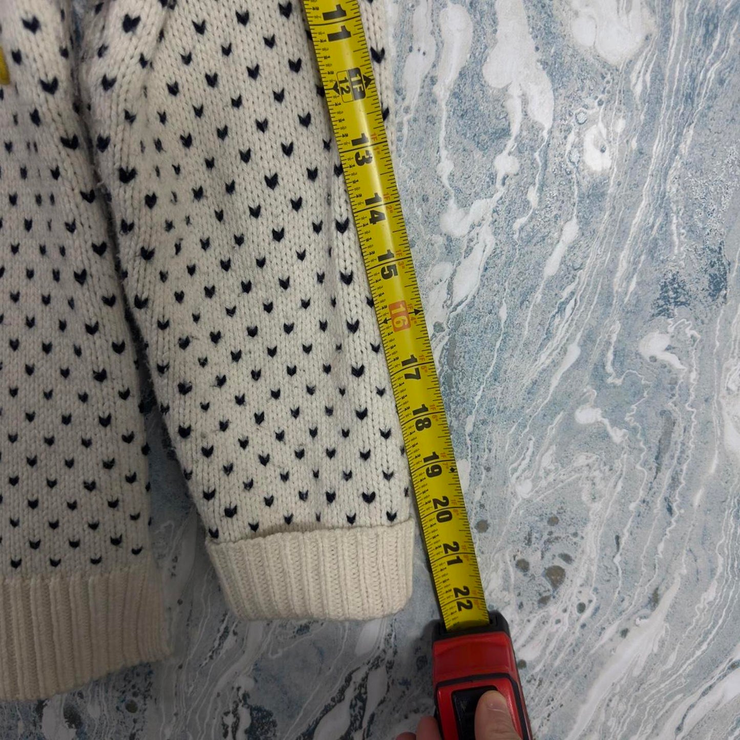 Talbots Colorful Fair Isle Patterned Cream Knit Sweater Cardigan (M)