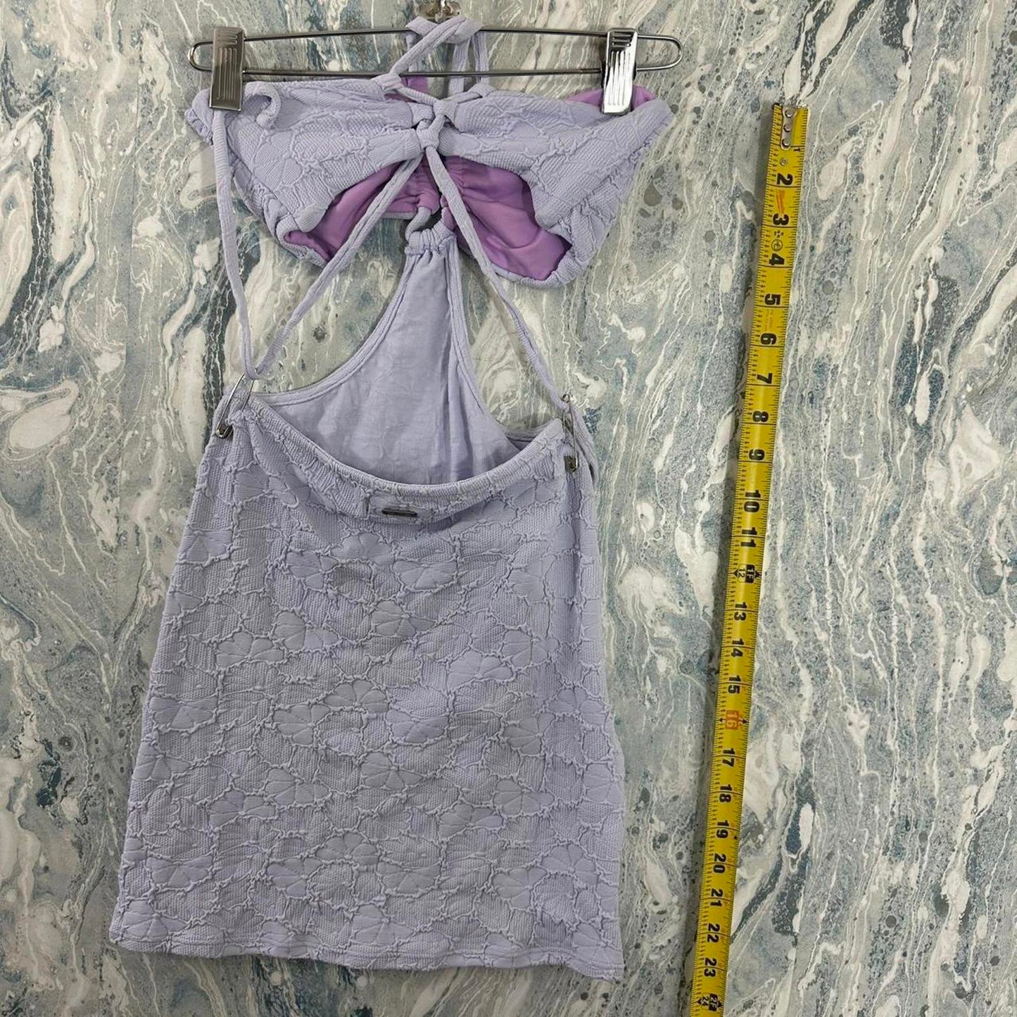 Maaji Lilac Purple Floral Lace Swimsuit (S)