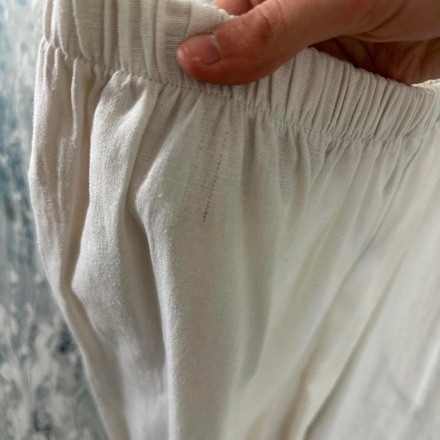 Designer White Wide-Leg Pants (One Size)