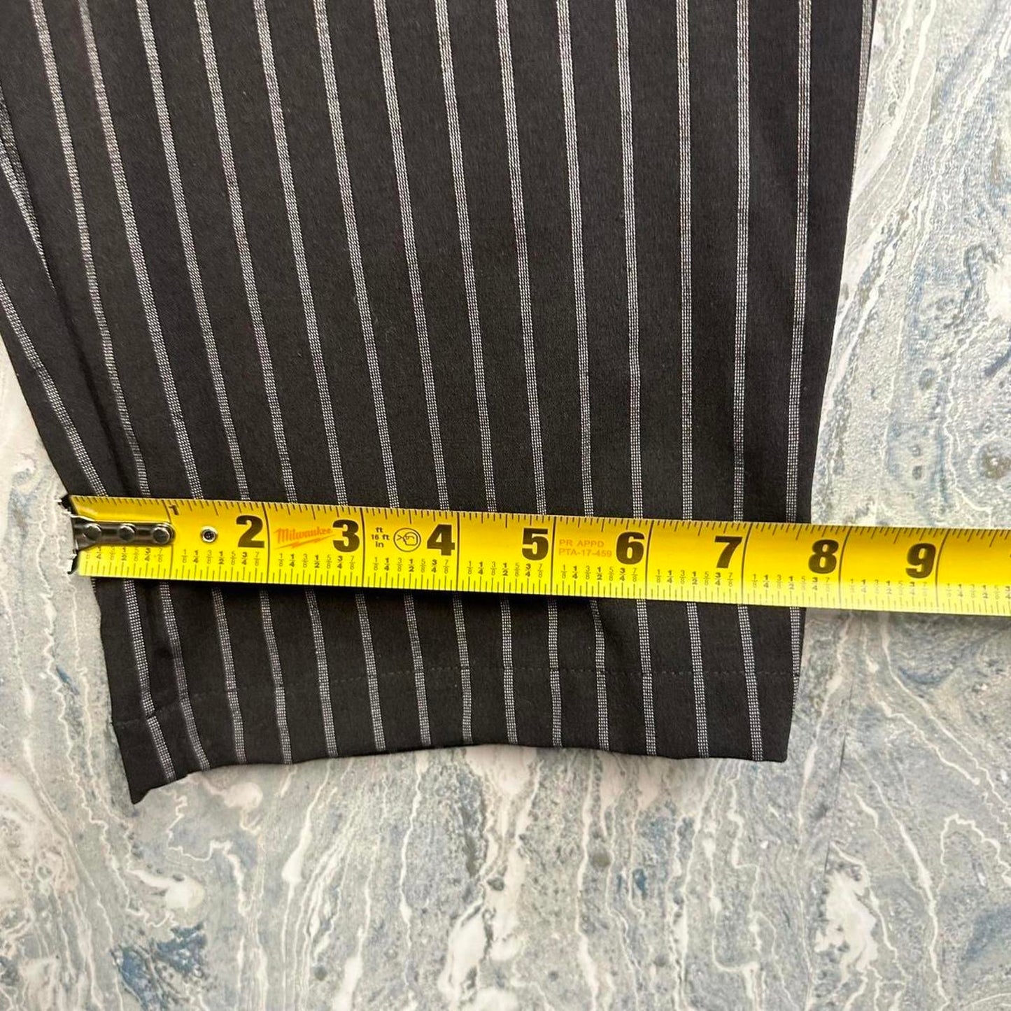 Minimalist black & white pin striped boho pants (XL)