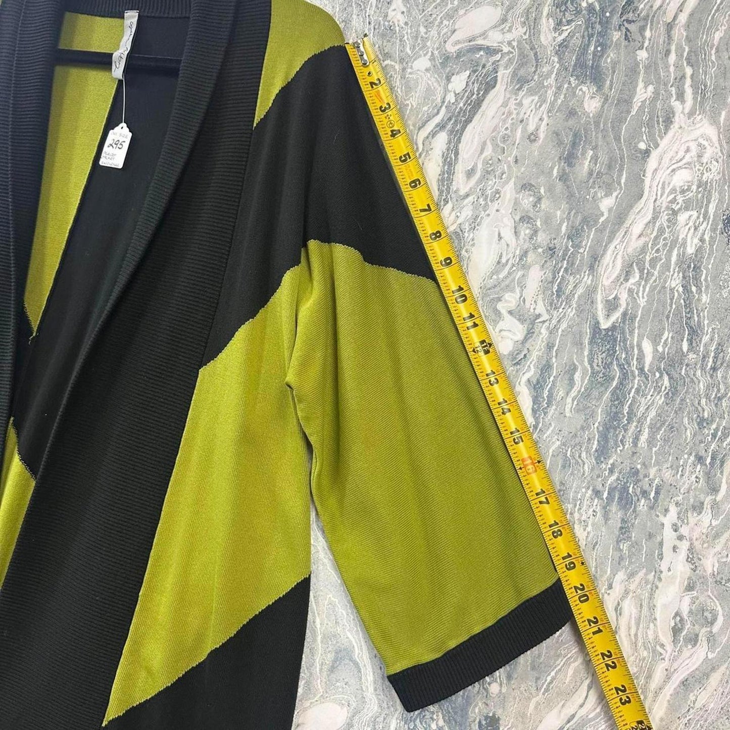 Green and Black Geometric Cardigan (One Size)