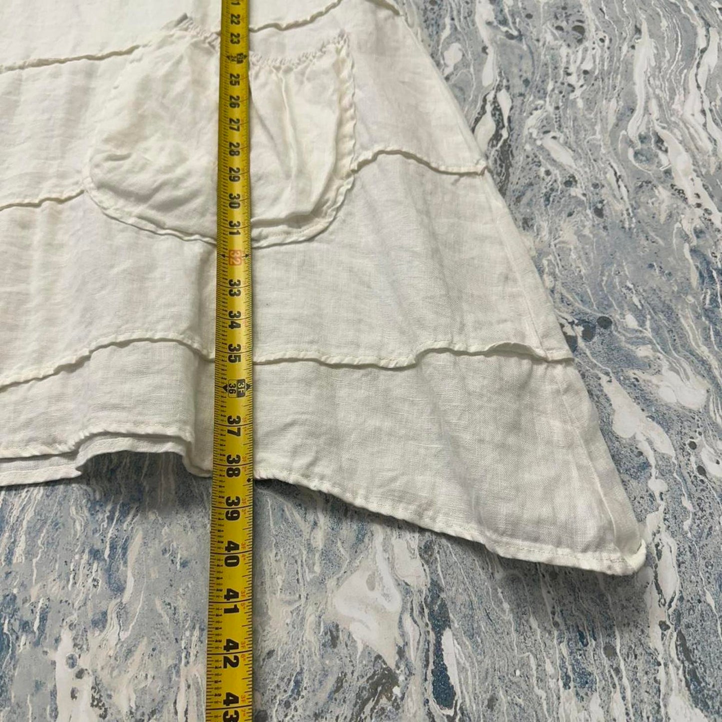 Bodil Boho White Sleeveless Pocket Tank Dress (M)