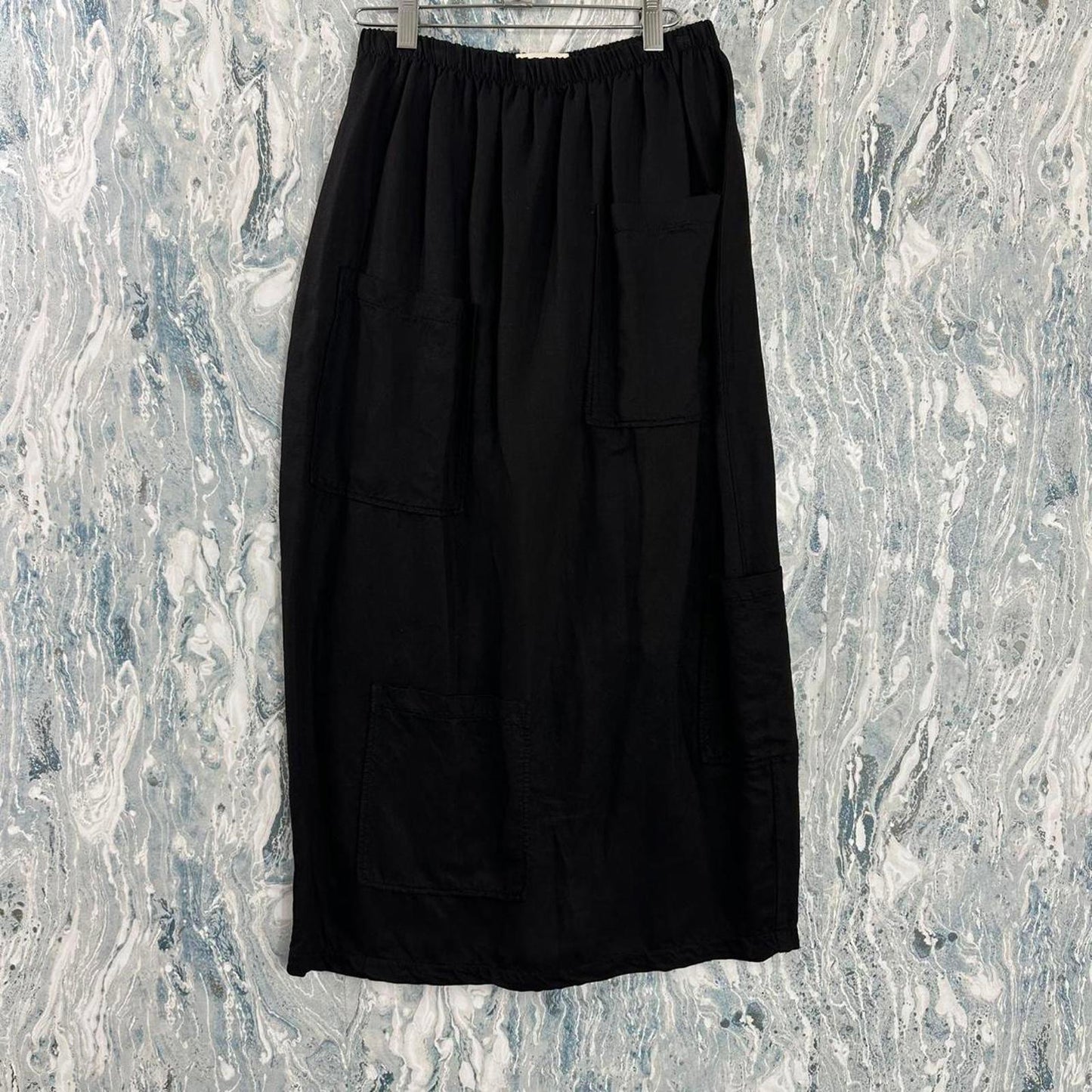Designer Bodil Boho Black Maxi Skirt (S)