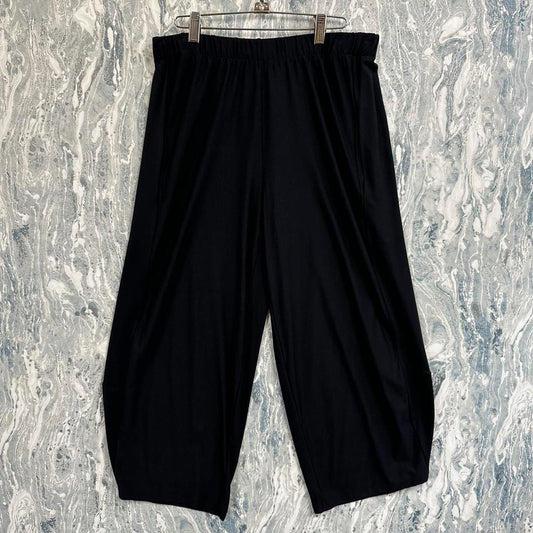 Minimalism black wide leg lounge pants (L)