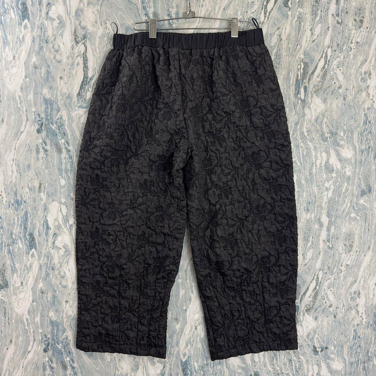 Vintage Textured Black Trousers (XL)