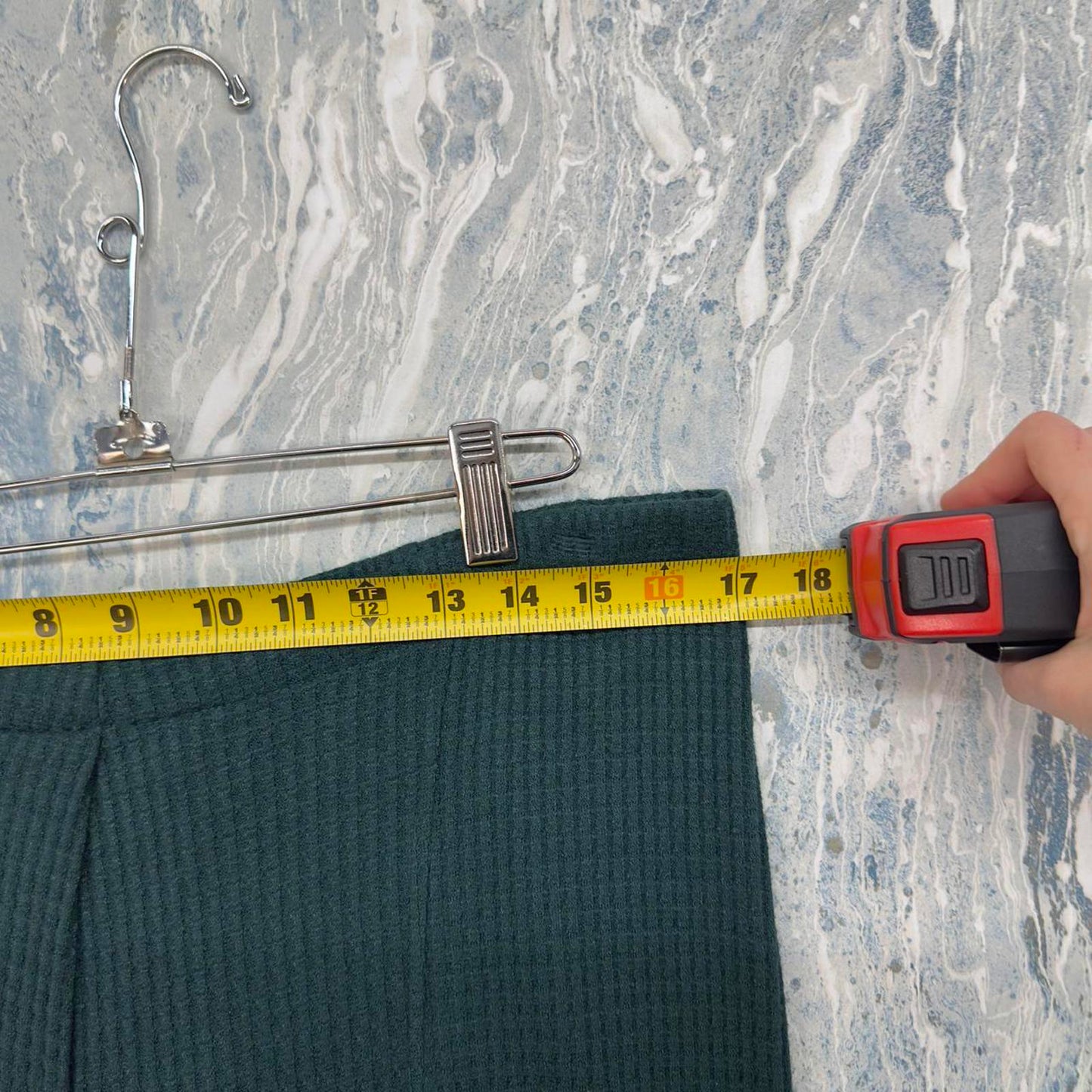 Dark Green Wide-Leg Ribbed Pants (4)