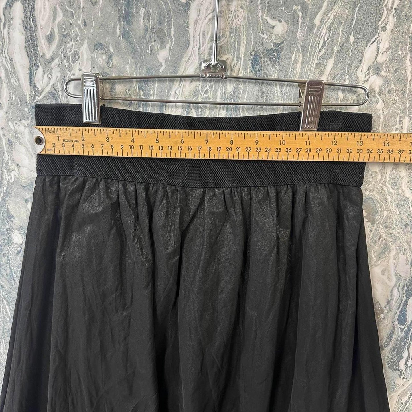 OZAI KU Designer Black Balloon Maxi Skirt (XL)