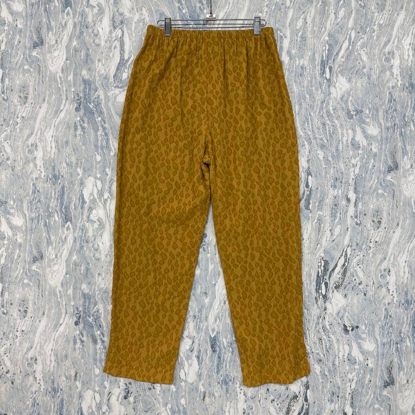 Mustard Yellow Leopard Print Pants (M)