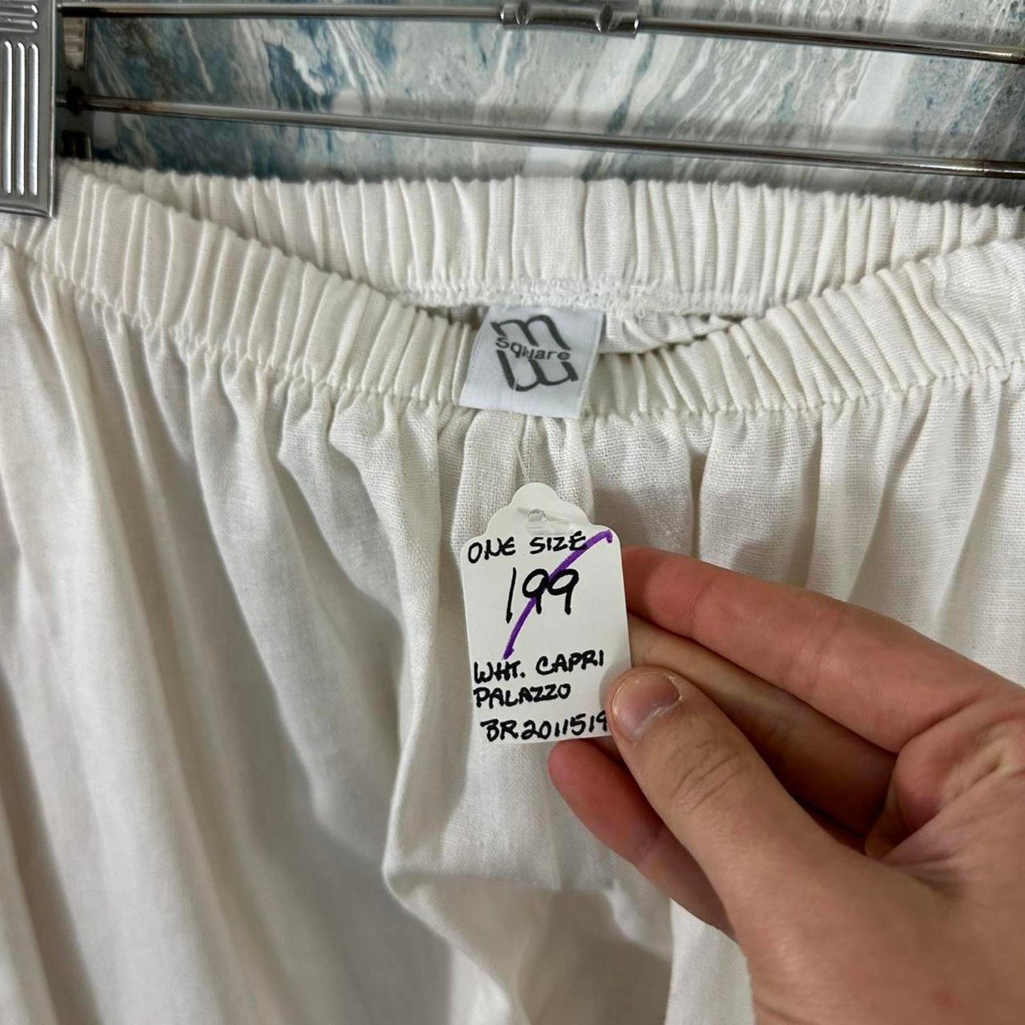 Boho White Wide-Leg Culottes (One Size)