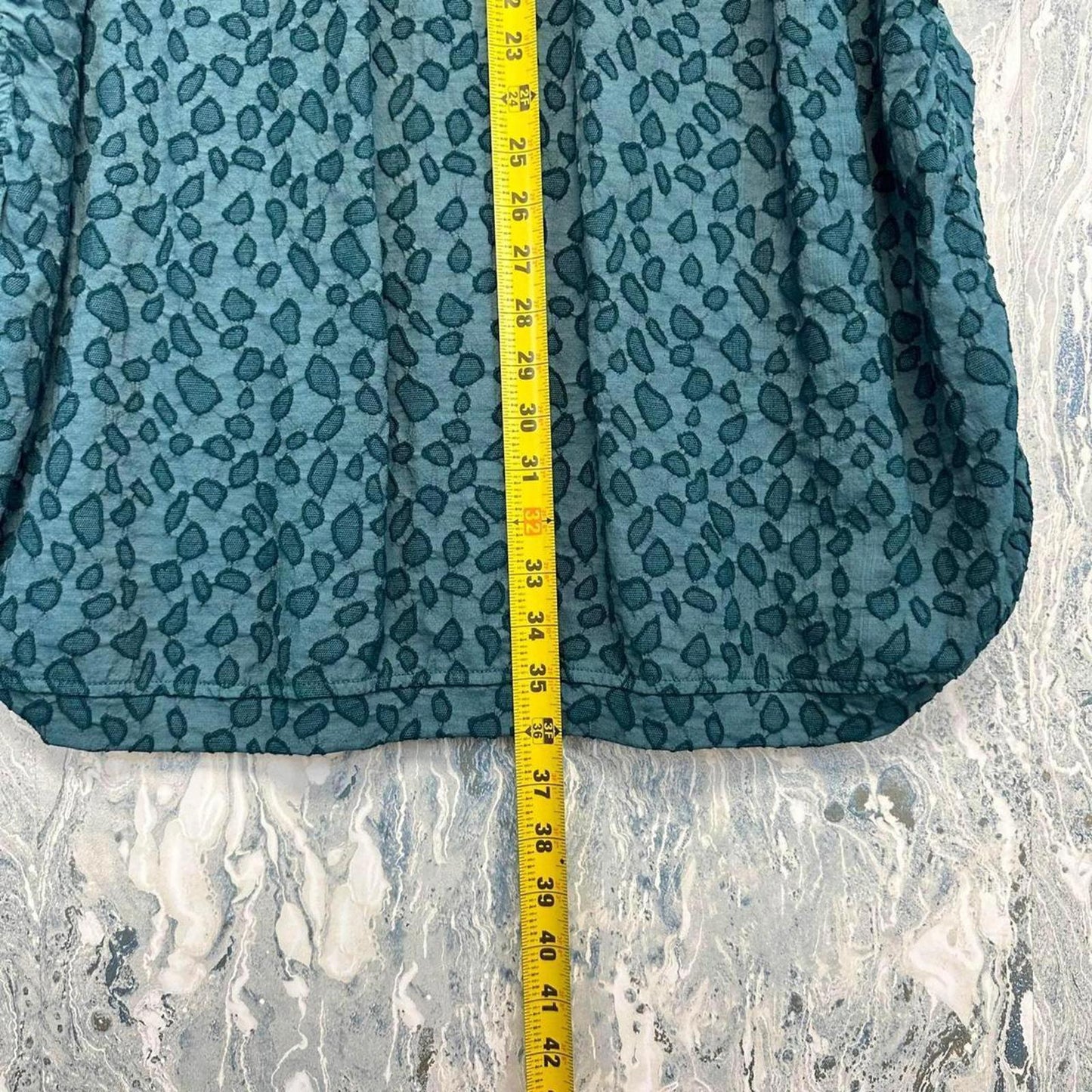 Blue Leopard Print Maxi Skirt (S)