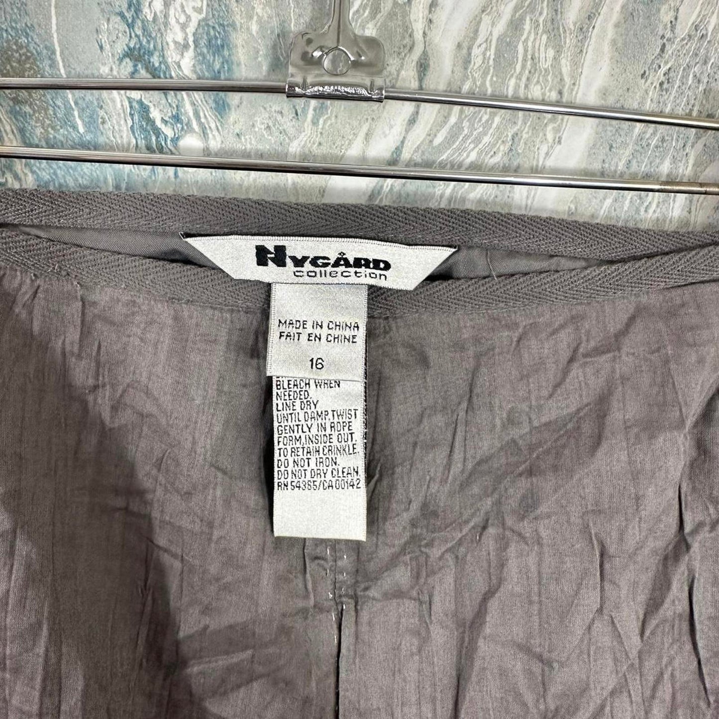 Nycard Collection Gray Embroidered A-Line Cotton Skirt (16)