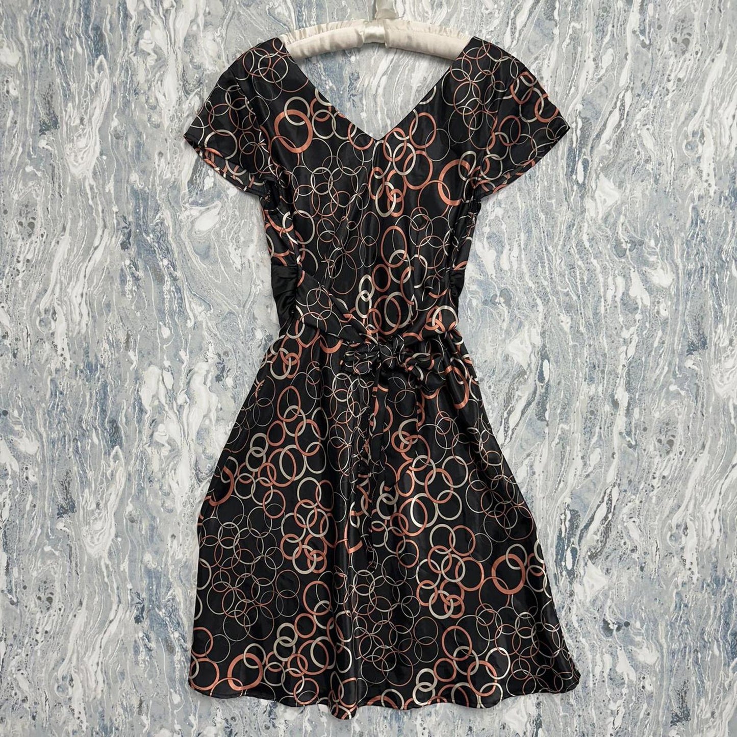 Vintage Boho Black and Copper Pattern Maxidress (10)