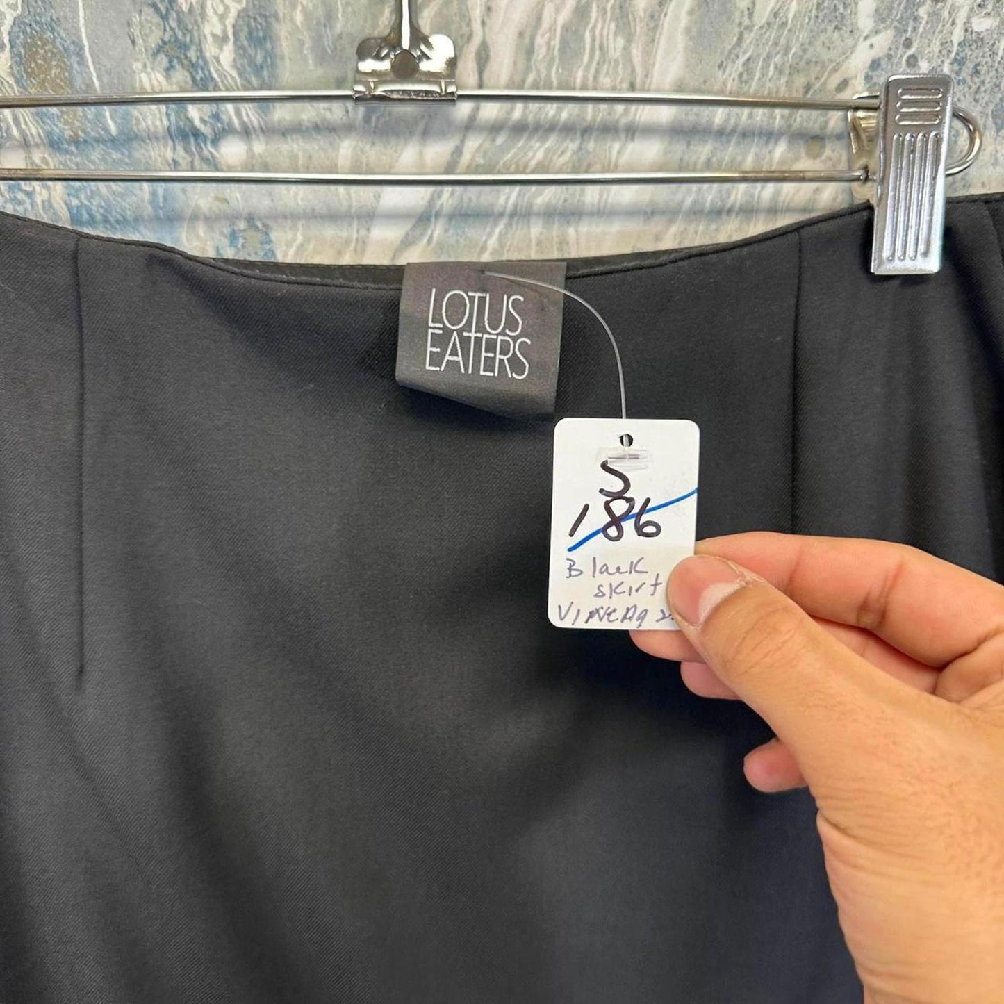 Black Midi Pencil Skirt (S)