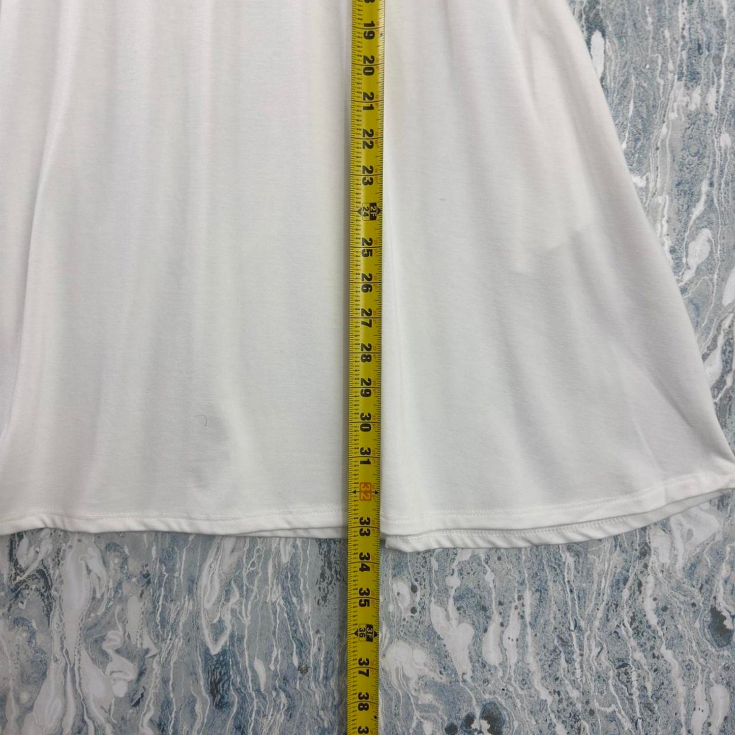 Designer White Sleeveless Tank Top Dress(S)