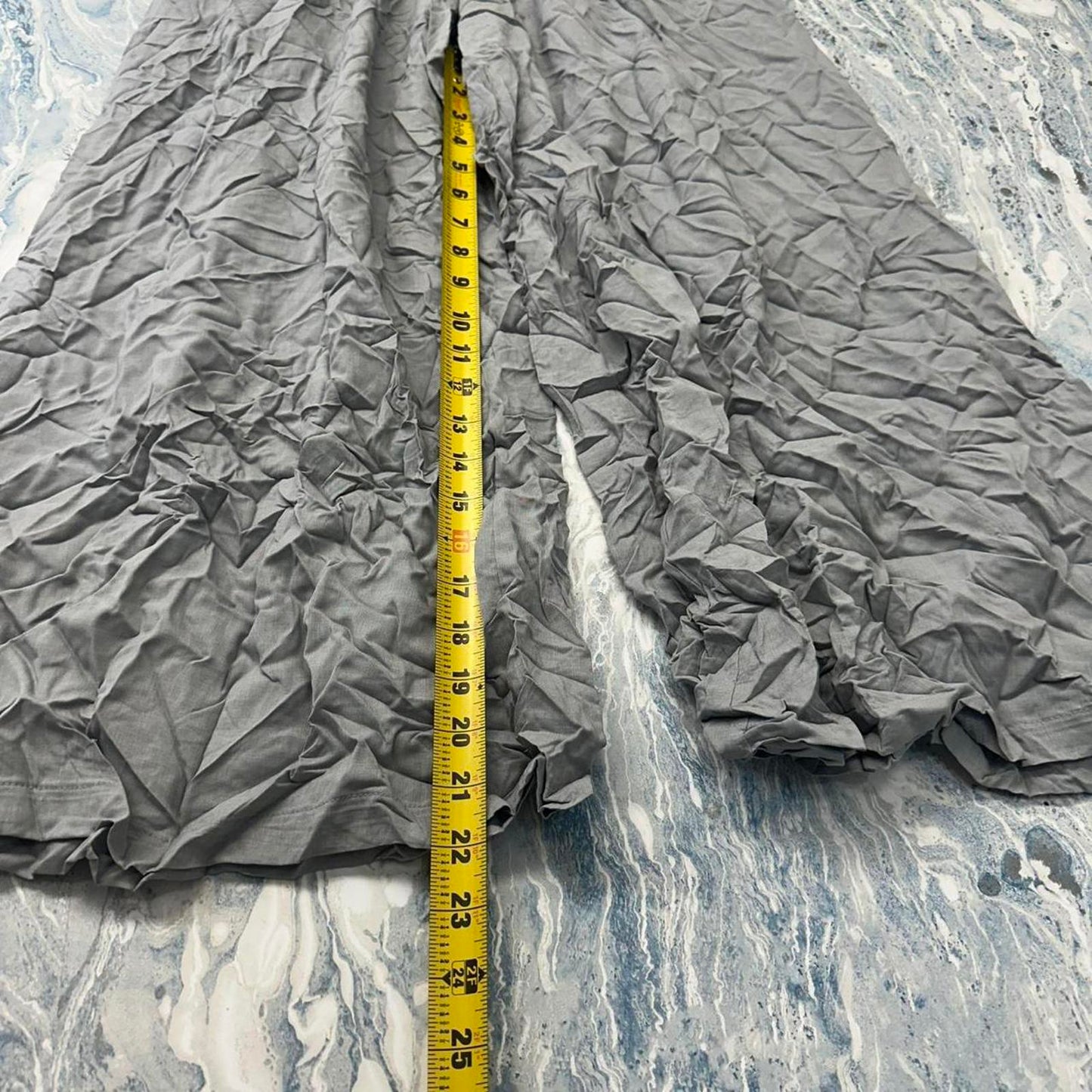 Square Designer Crinkled Gray Wide-Leg Pants (1)