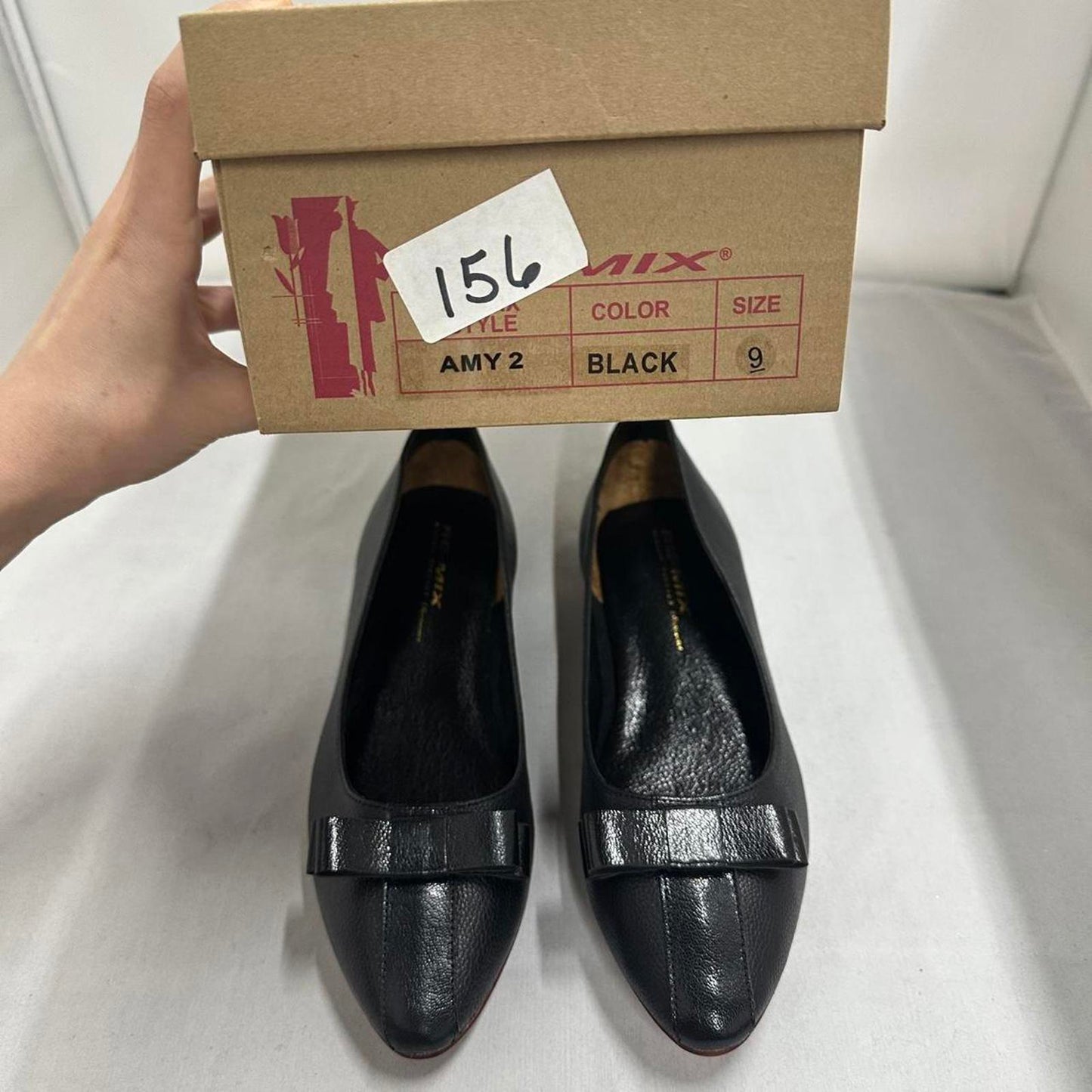 Designer Leather Bow Ballet Flats (9)