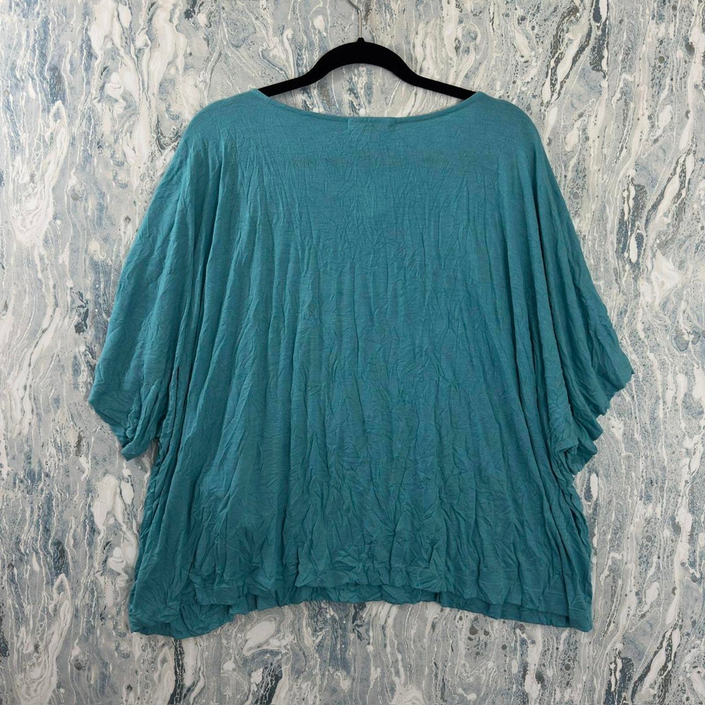Boho Teal Oversized Blouse (XL)
