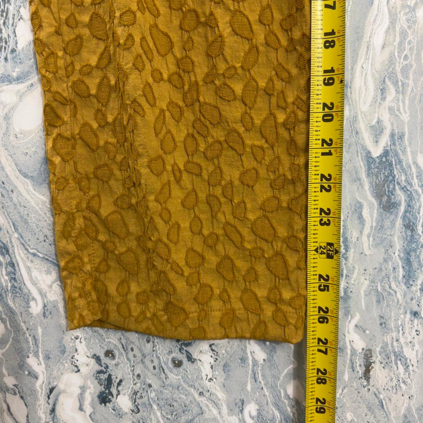 Boho Amber Yellow Textured Pants (L)