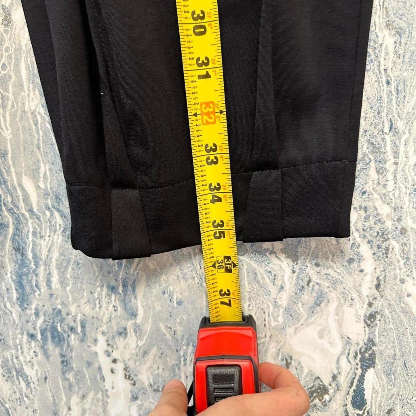 Minimalist black trouser pants (S)