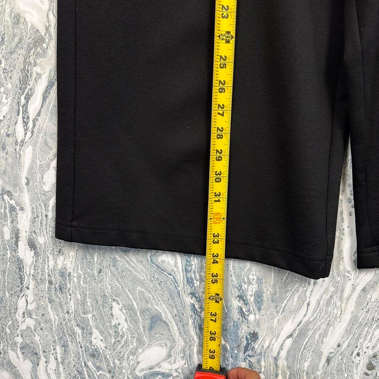 Minimalism black wide leg lounge pants (S)