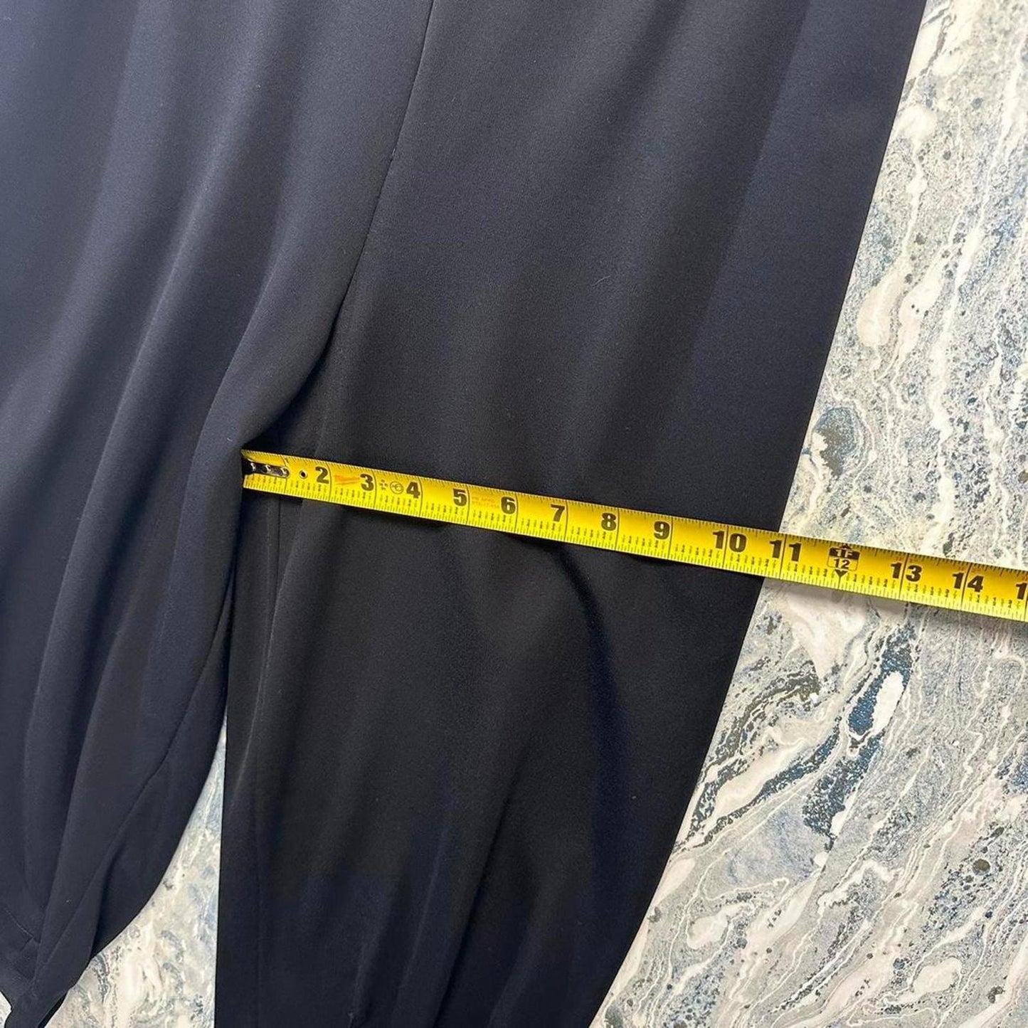 black wide leg trouser pants (L)