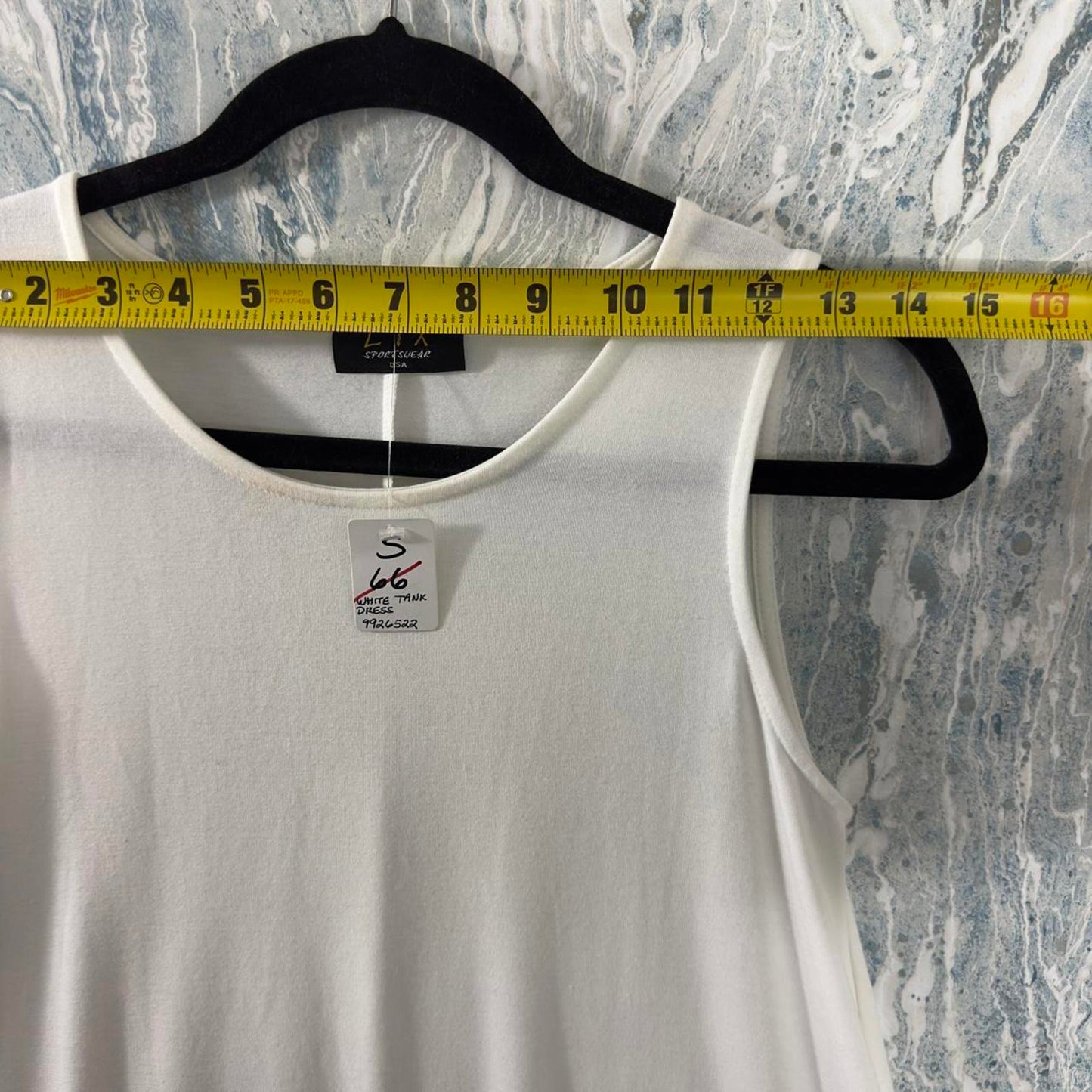 Designer White Sleeveless Tank Top Dress(S)