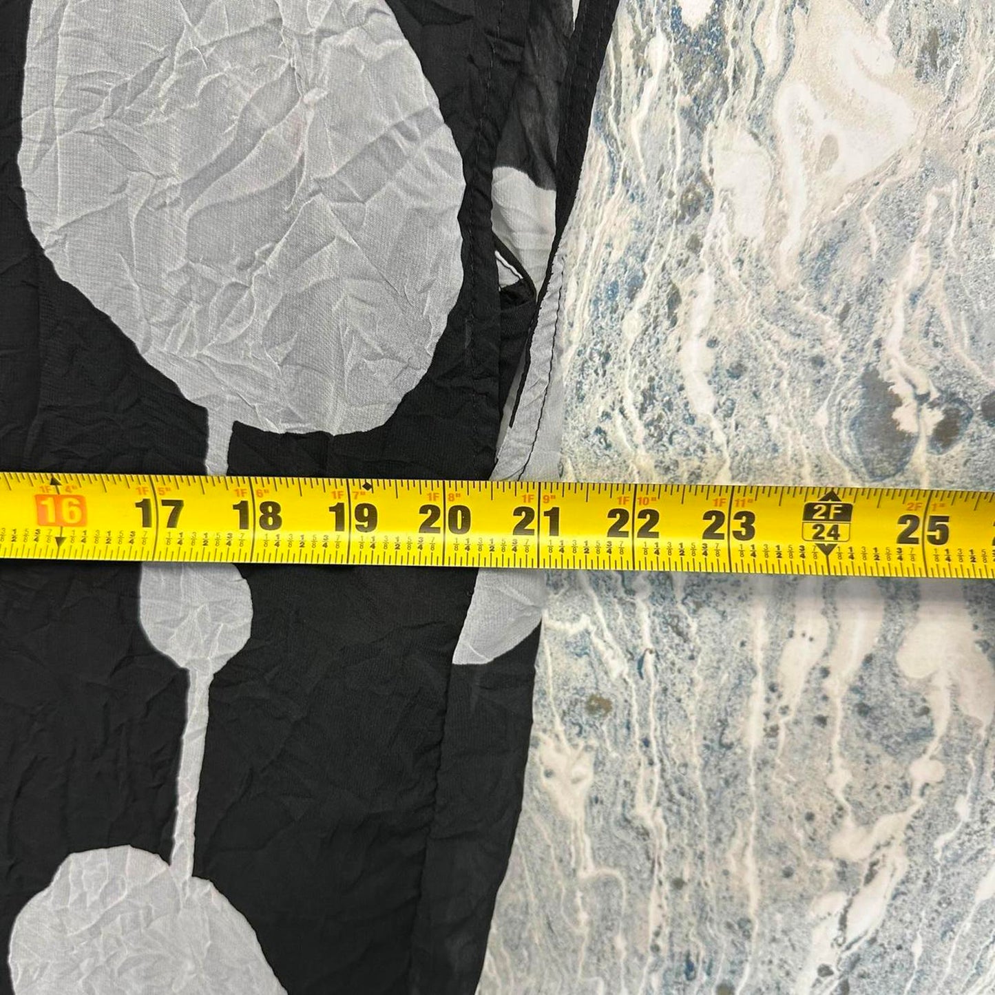 Gershon Bram Contemporary Black Gray Abstract Pattern Dress (L)