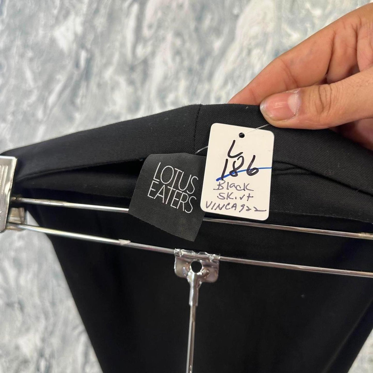 Black Midi Skirt (L)