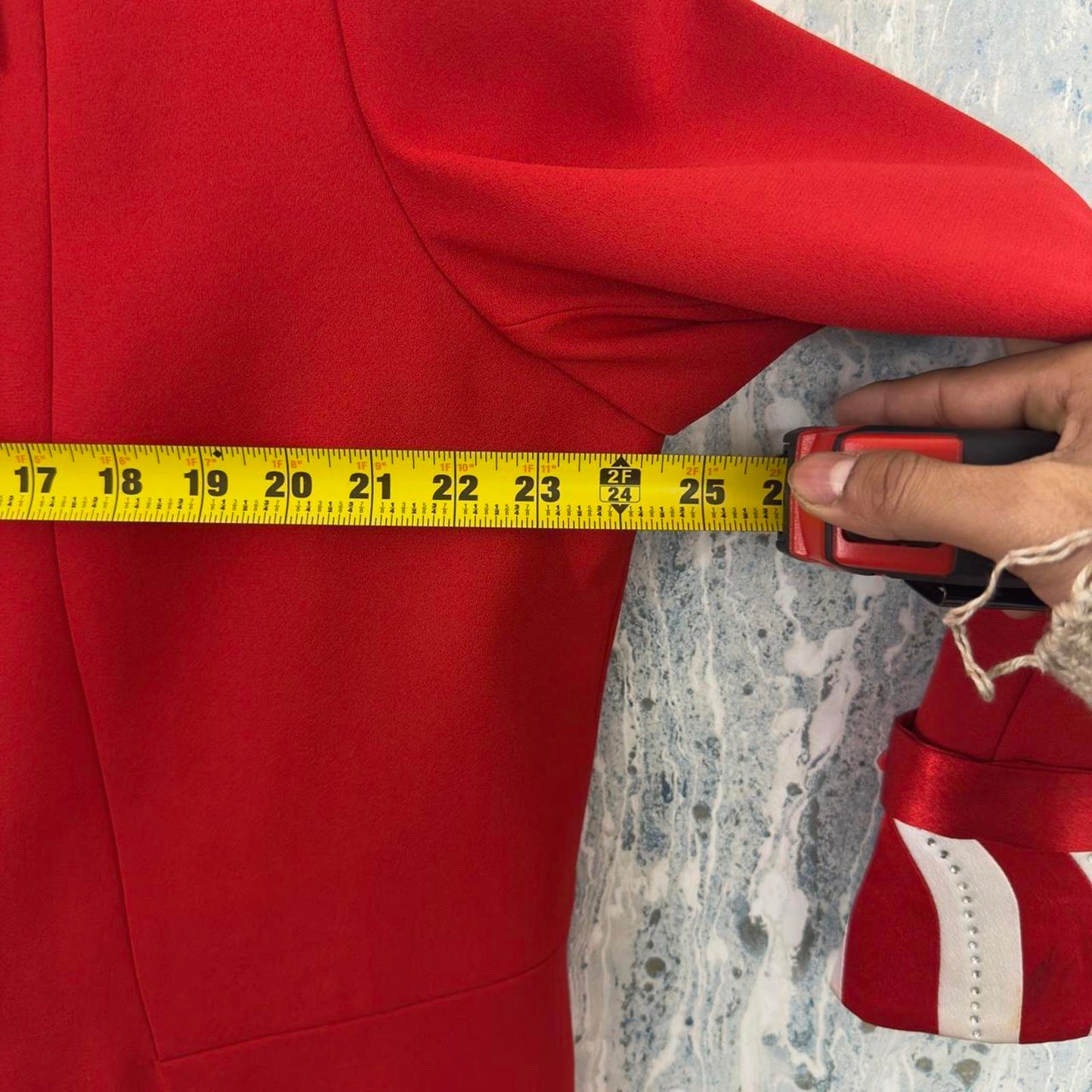 Vintage Red Peppermint Striped Collar Blazer (21/22)