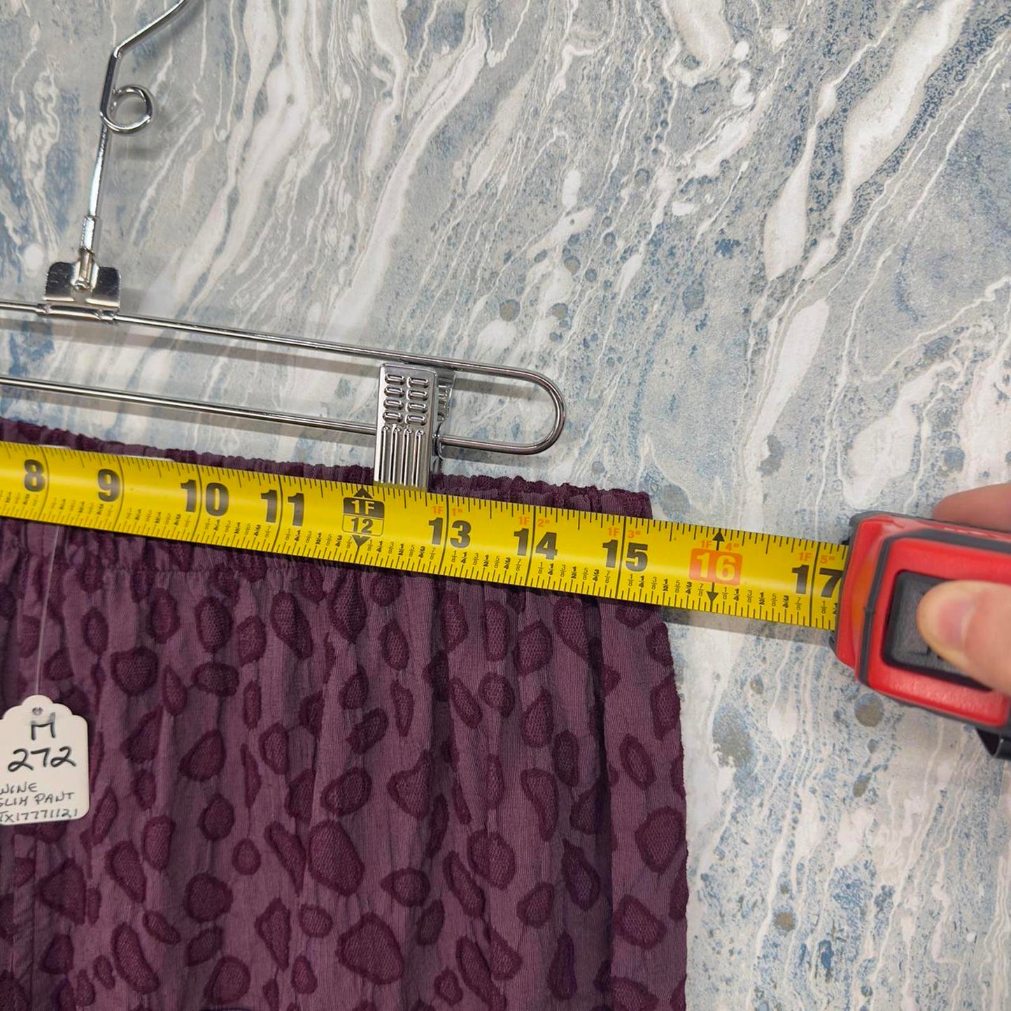 Leopard Print Burgundy Pants (M)