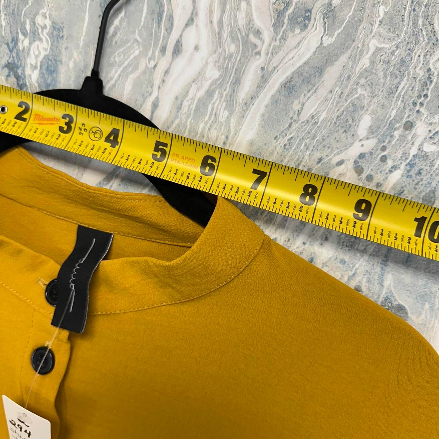 BNWT Yellow Asymmetric Button-Up Long Sleeve Shirt Jacket (2)