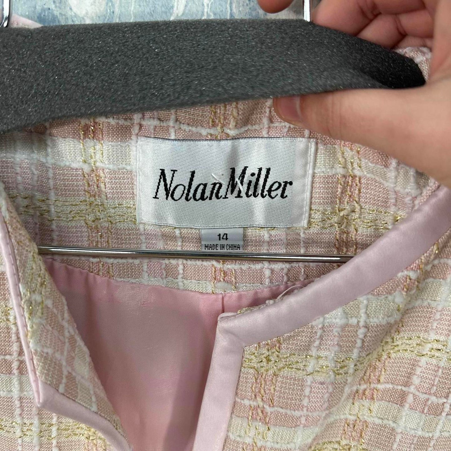 Vintage Plaid Pastel Blazer Skirt Set (14)