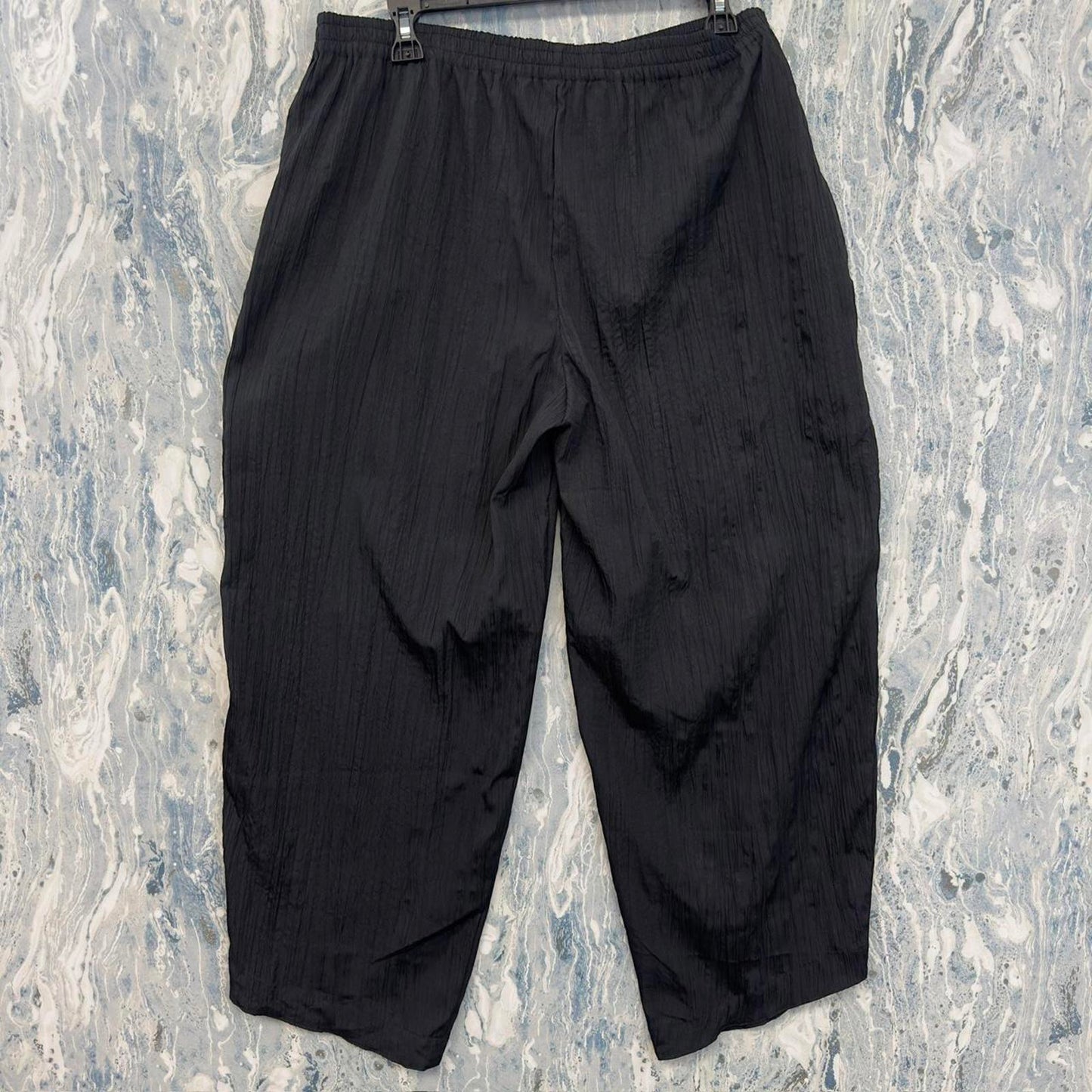 Designer Tara Vao Black Wide-Leg Pants (XL)