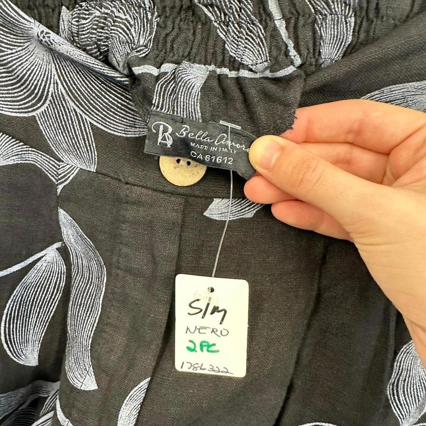 Indie black floral printed pants (S/M)