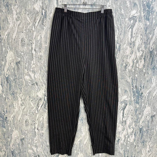 Minimalist black & white pin striped boho pants (XL)