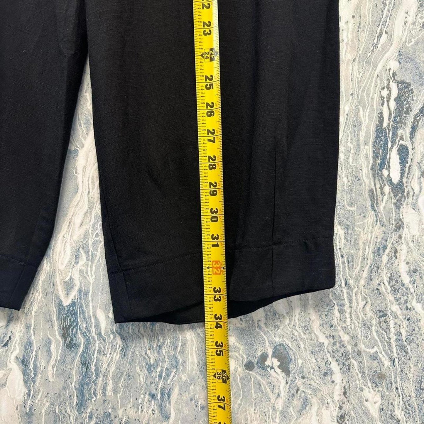 black wide leg trouser pants (S)