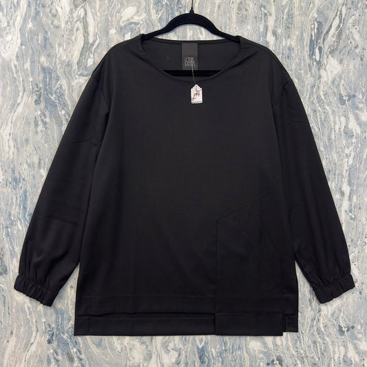 Designer Lotus Eaters Black Oversized Long Sleeve Top (L)